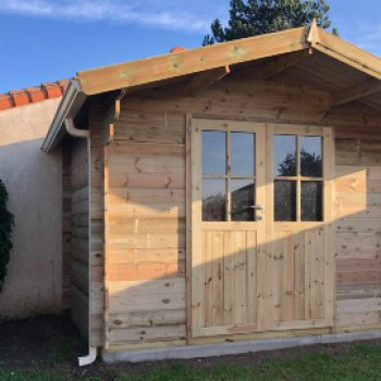 Abri de jardin en bois 2 pentes